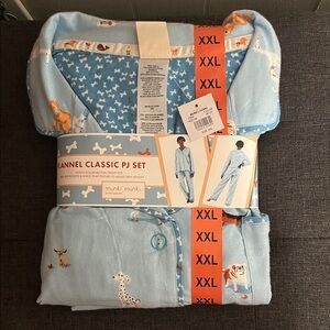 Munki Munki flannel PJ set Pajama Set with Animal Print